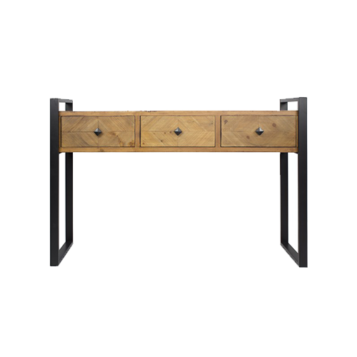Oceanic6 Solutionz Metal Wood Console Table With Drawers