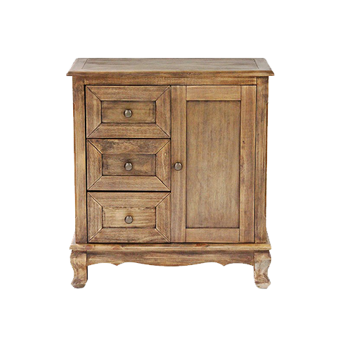 Oceanic6 Solutionz Wood Pine Accent Cabinet With Drawers