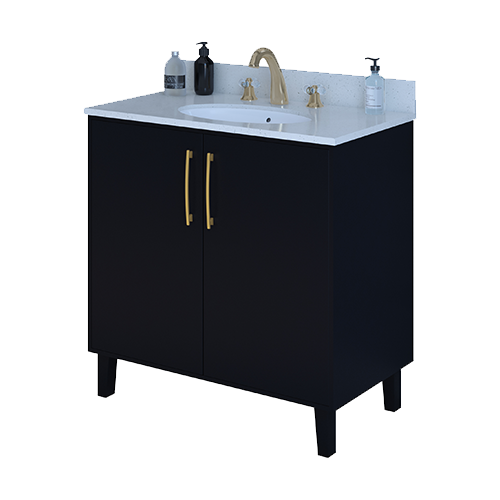 Oceanic6 Solutionz Thames Black Bathroom Vanity