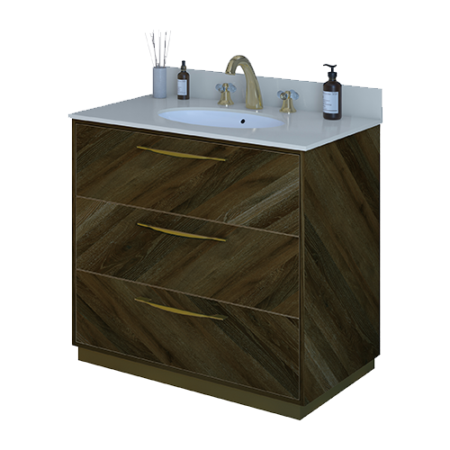 Oceanic6 Solutionz Thames Gold Brown Bathroom Vanity