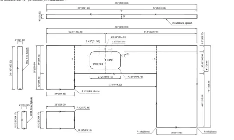 Detailed CAD Drawing for Kitchen Countertop