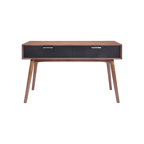 Oceanic6 Solutionz Walnut And Black Wood Console Table