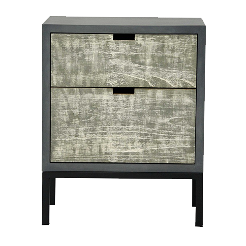 Oceanic6 Solutionz Wood Iron Accent Cabinet With Drawer